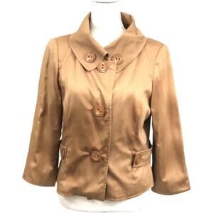 0142 Cropped Randy Kemper Cotton Button Up Blazer